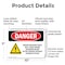 Signmission Moving Machine Parts Will Cause Crushing Danger Sign, Plastic, 10in W x 7in L, 2PK OS-2PACK-DS-P-710-L-1452 - alternate 6